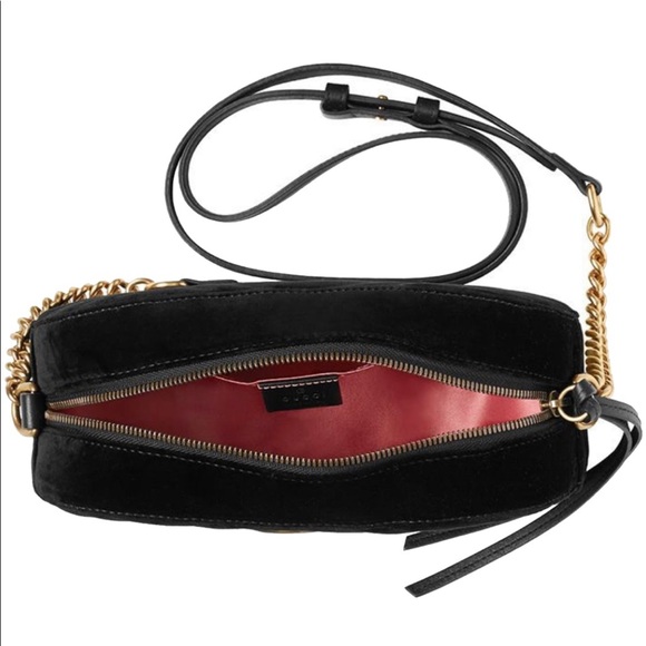 NEW Authentic Gucci Camera Bag GG Marmont Velvet - Picture 3 of 12